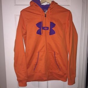 Orange Under Armour Zip-up